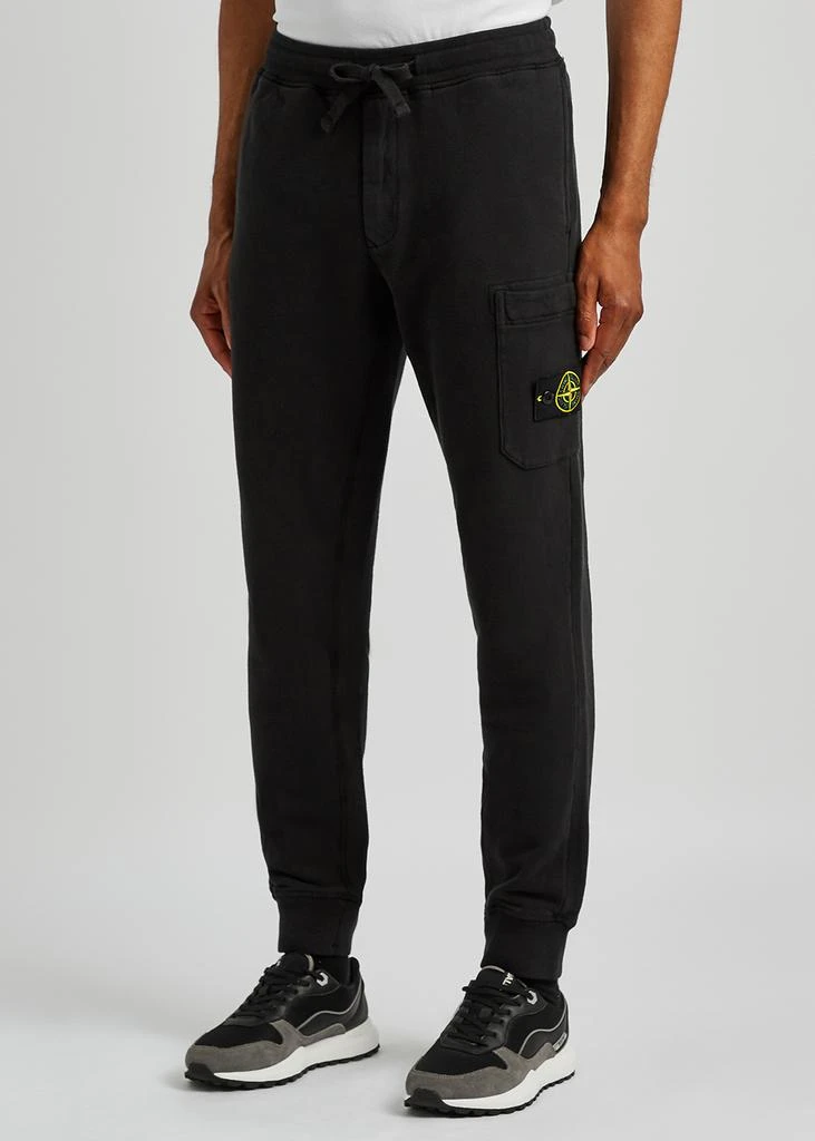 商品Stone Island|Black cotton sweatpants,价格¥2877,第2张图片详细描述