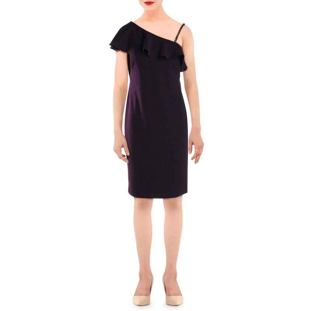 商品Ralph Lauren|Lauren Ralph Lauren Womens Retah Embellished Rufled Cocktail Dress,价格¥191,第1张图片