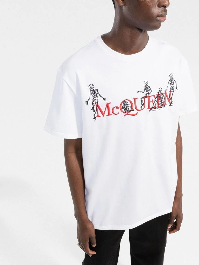 商品Alexander McQueen|Sneaker skeleton t-shirt,价格¥1645,第3张图片详细描述