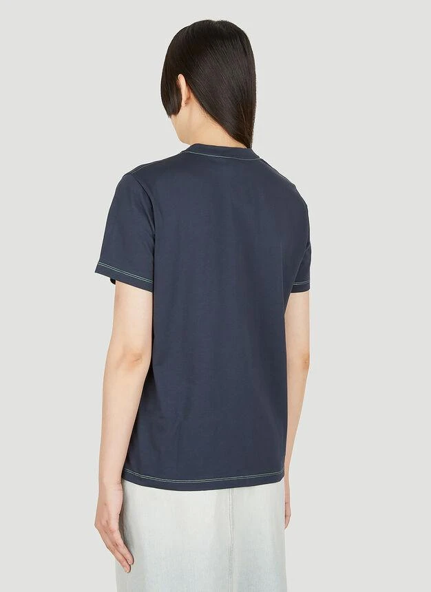 商品Ganni|Smiley Hotel Print T-Shirt in Navy,价格¥471,第4张图片详细描述