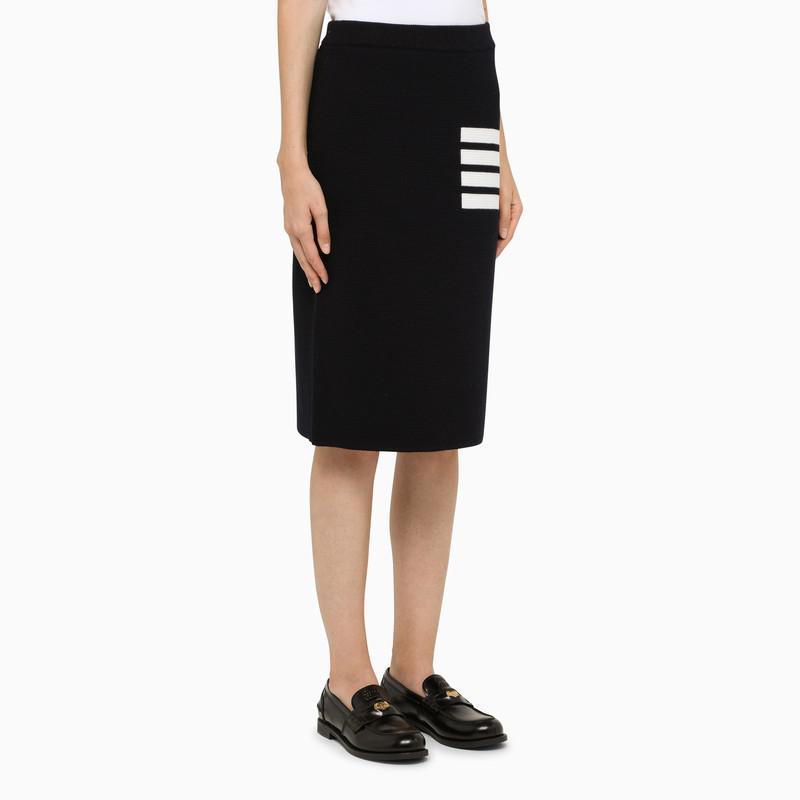 商品Thom Browne|Blue wool knit pencil skirt,价格¥6869,第5张图片详细描述