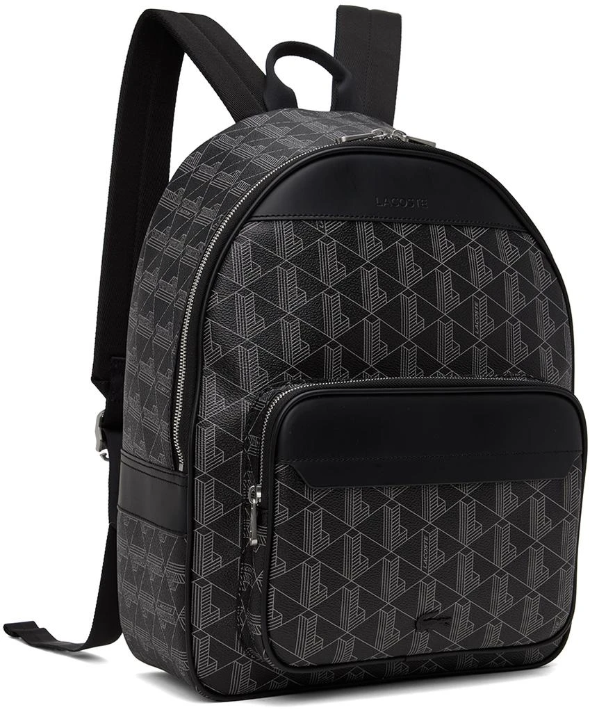 商品Lacoste|Black 'The Blend' Monogram Backpack,价格¥1440,第2张图片详细描述