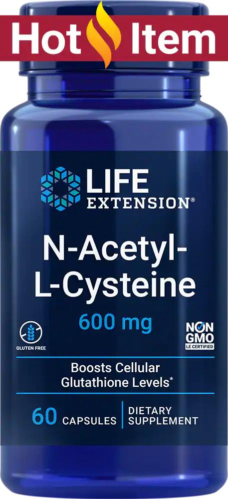 Life Extension N-Acetyl-L-Cysteine - 600 mg (60 Capsules)商品第1张图片规格展示
