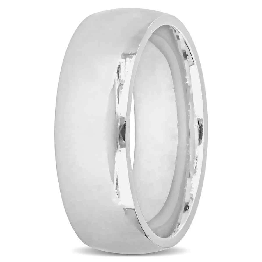 商品Amour|Men's 7.5mm Comfort Fit Wedding Band in 14k White Gold,价格¥7983,第2张图片详细描述