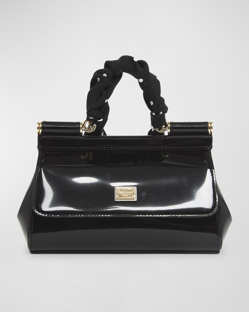 Sicily East-West Top-Handle Bag with Polka-Dot Scarf – On