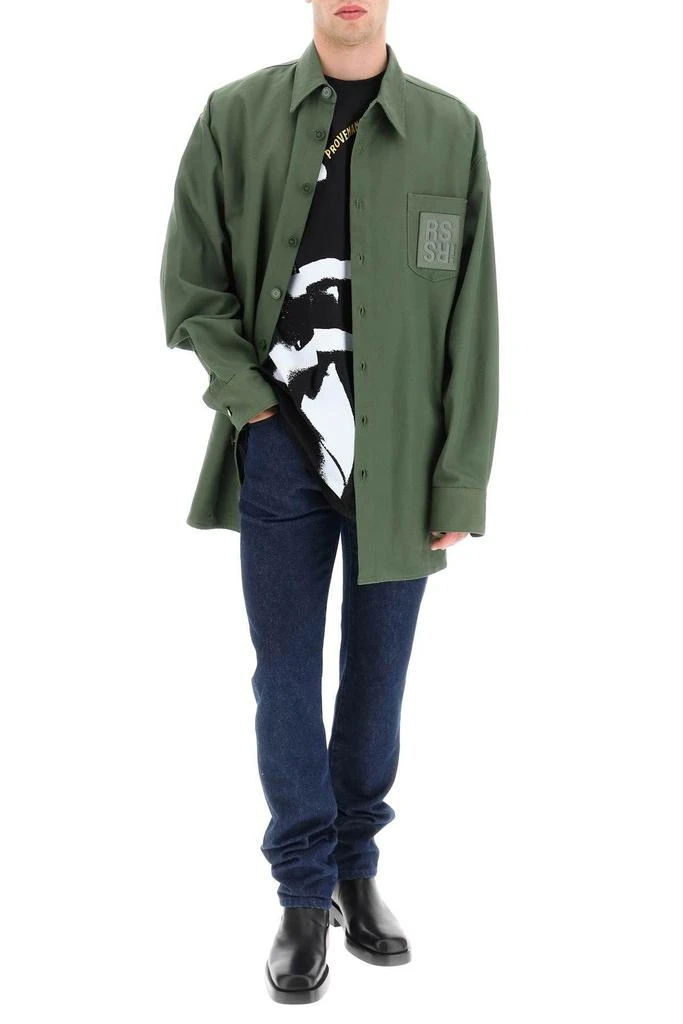 商品RAF SIMONS|OVERSIZED DENIM SHIRT WITH LOGO PATCH,价格¥2880,第2张图片详细描述