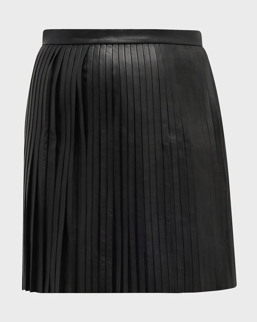 商品Theory|Pleated Leather Mini Skirt,价格¥2496,第3张图片详细描述