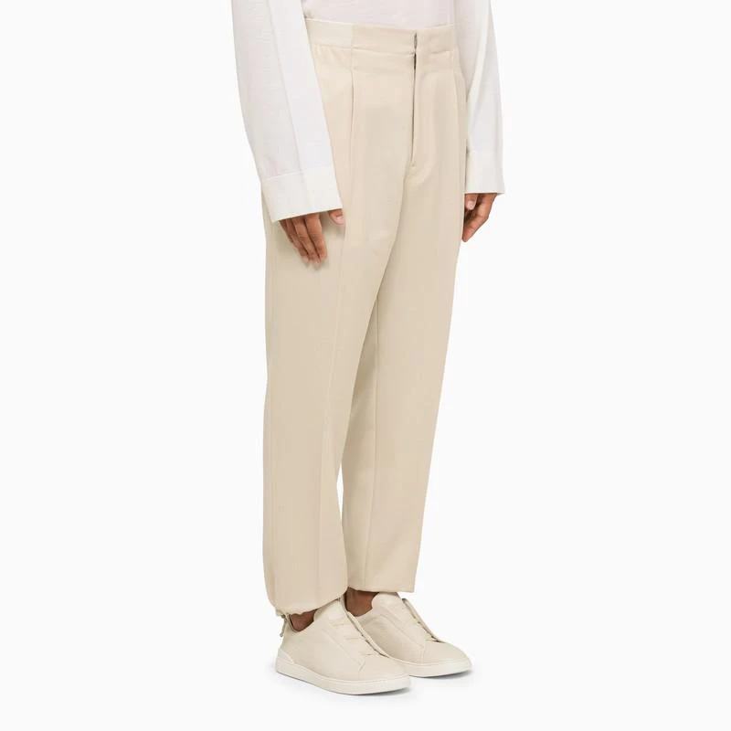 商品Zegna|Ivory regular wool trousers,价格¥4768,第3张图片详细描述