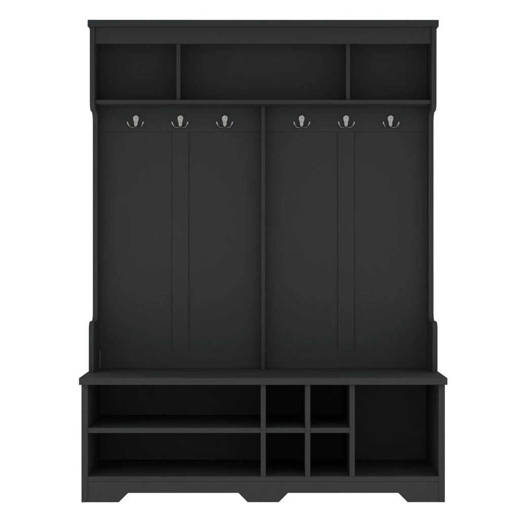 Streamdale Hall Tree Coat Rack Shoe Cubby Storage - Black 商品