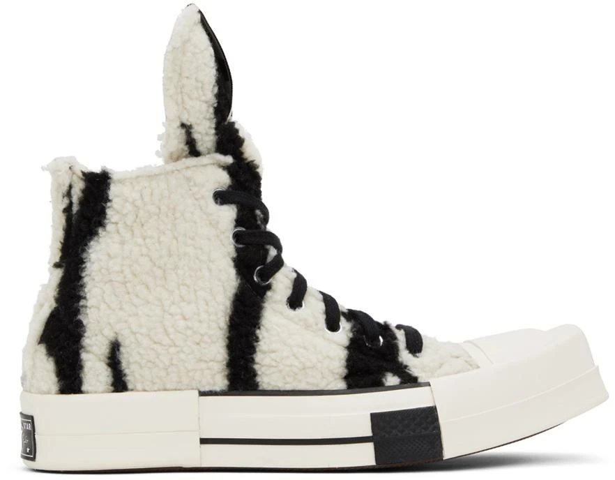 商品Rick Owens|Black & White Converse Edition Turbodrk Sneakers,价格¥965,第1张图片