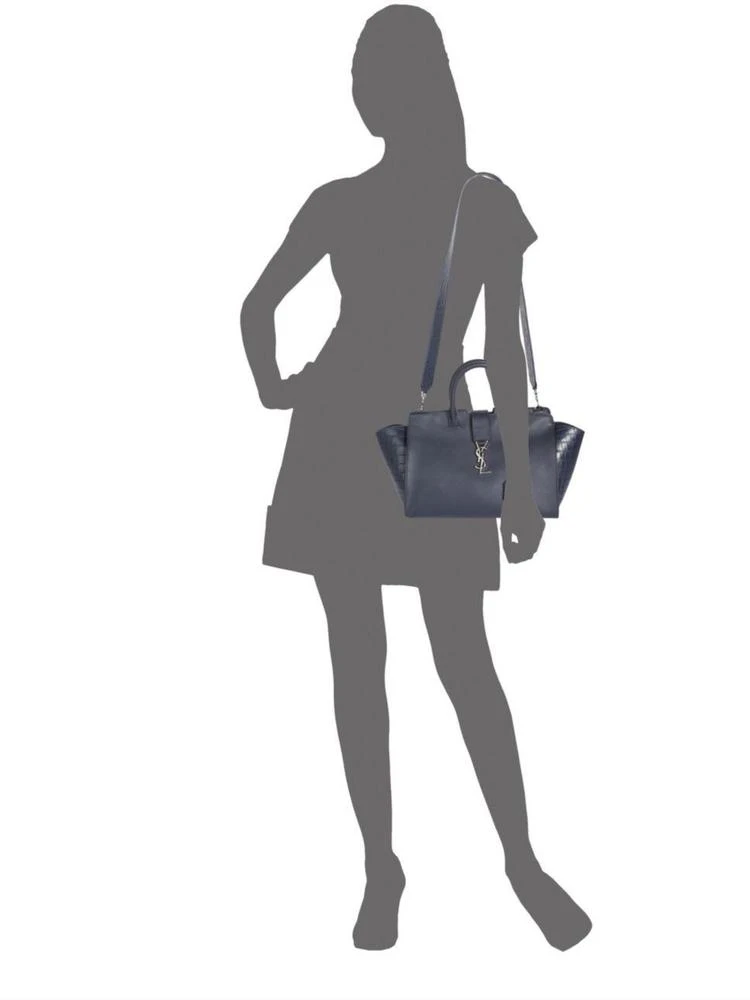 商品Yves Saint Laurent|Monogram Small Downtown Cabas Leather Bag,价格¥18658,第3张图片详细描述