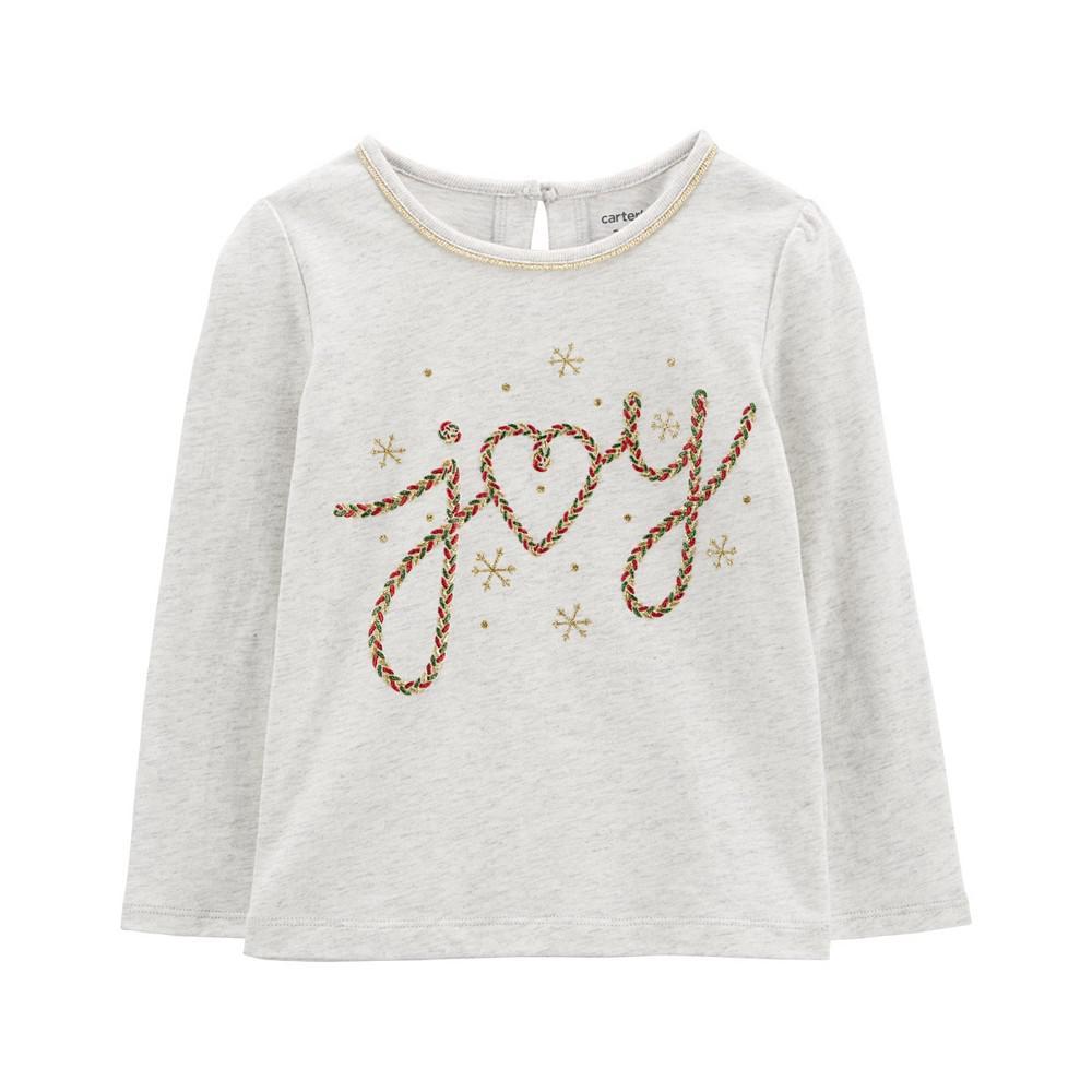 商品Carter's|Toddler Girls Christmas Joy Jersey T-shirt,价格¥178,第1张图片