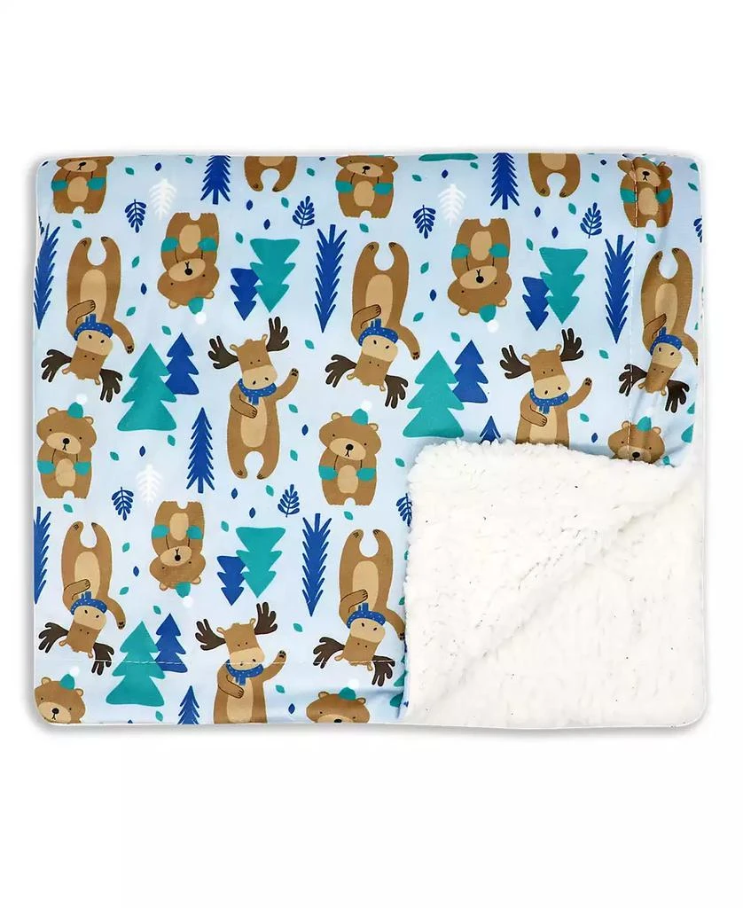 商品Baby Mode|Baby Boys Minky Blanket, Bibs and Socks, 5 Piece Set,价格¥226,第2张图片详细描述