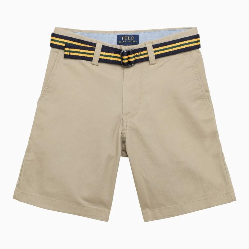 商品Ralph Lauren|Beige cotton bermuda shorts with belt,价格¥692,第1张图片