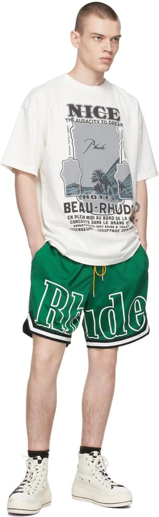 Rhude Green Polyester Shorts 4