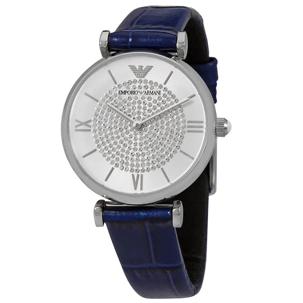 商品Emporio Armani|Gianni T-Bar Quartz Silver Dial Ladies Watch AR11344,价格¥751,第1张图片