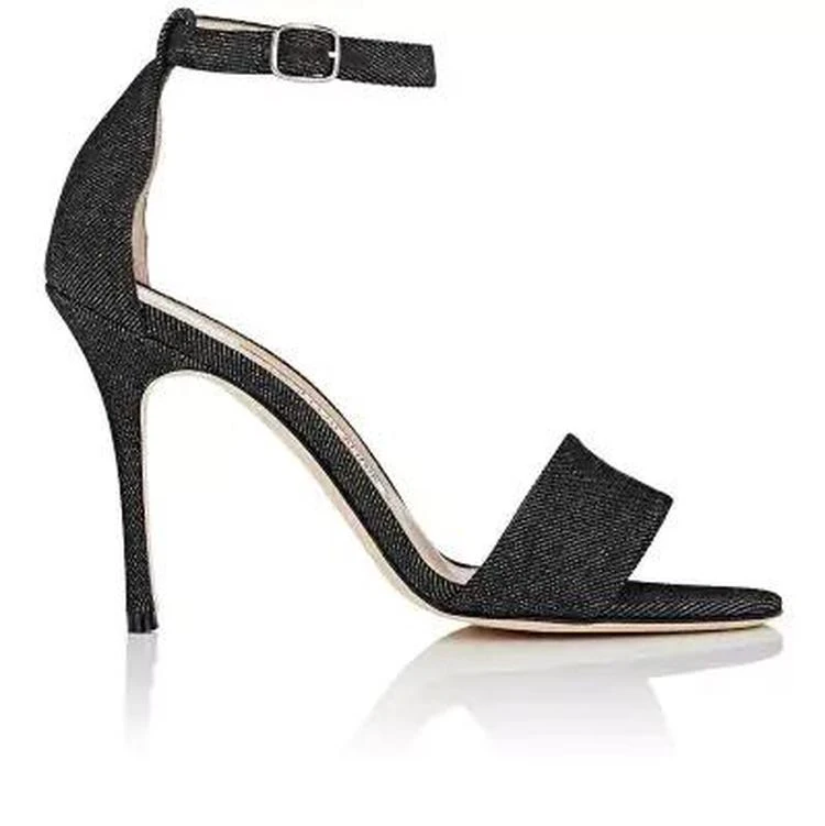 商品Manolo Blahnik|Tres Denim Ankle-Strap Sandals,价格¥2224,第1张图片