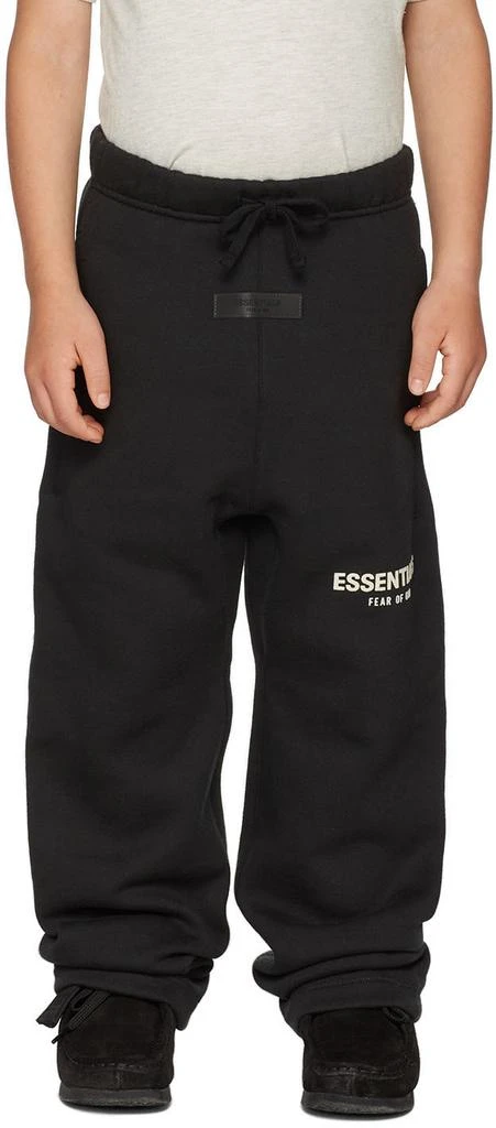 商品Essentials|Kids Black Logo Lounge Pants,价格¥319,第1张图片