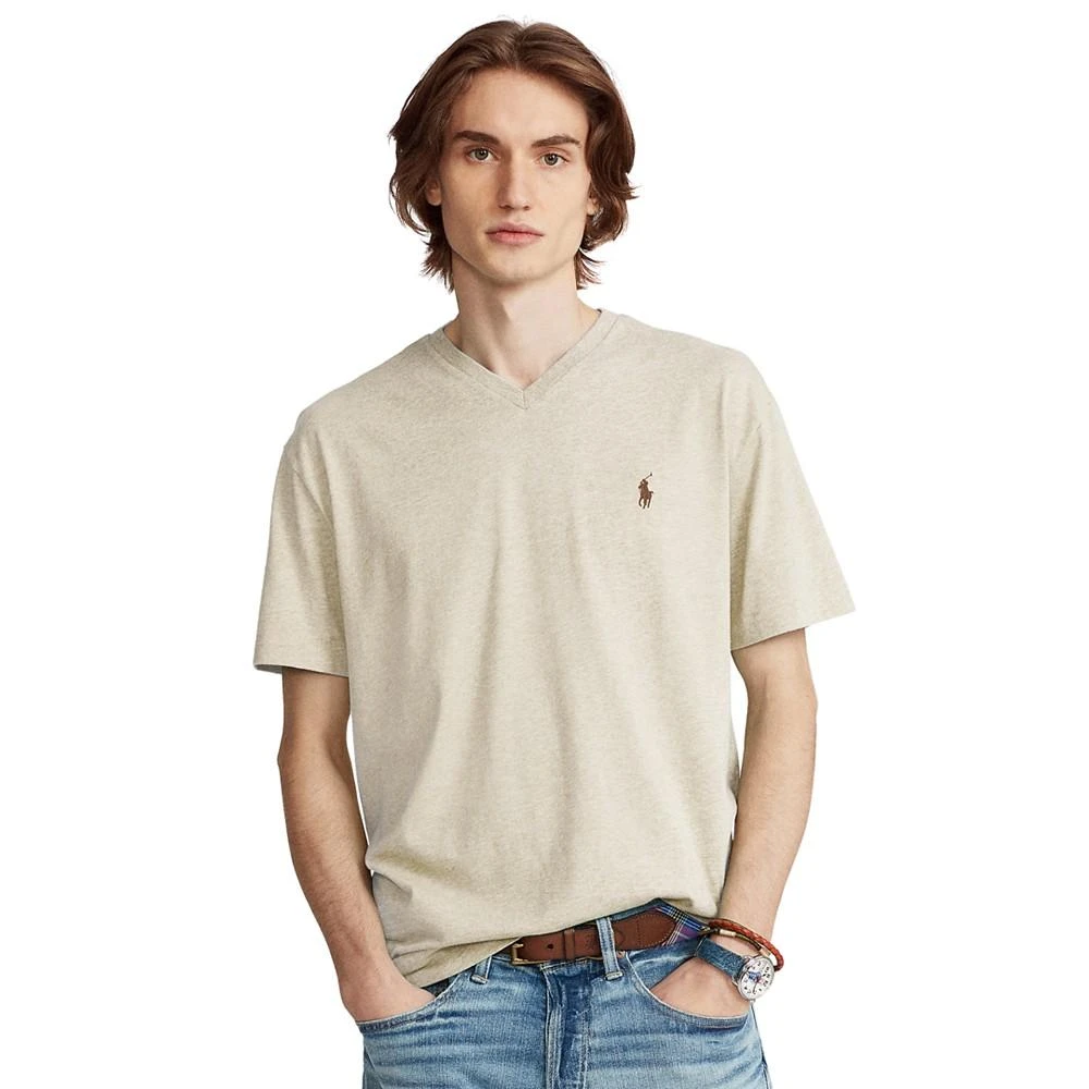 商品Ralph Lauren|Men's Classic-Fit Jersey V-Neck T-Shirt,价格¥418,第1张图片