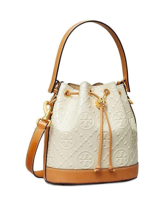 商品Tory Burch|T Monogram Patent Embossed Bucket Bag,价格¥4346,第3张图片详细描述