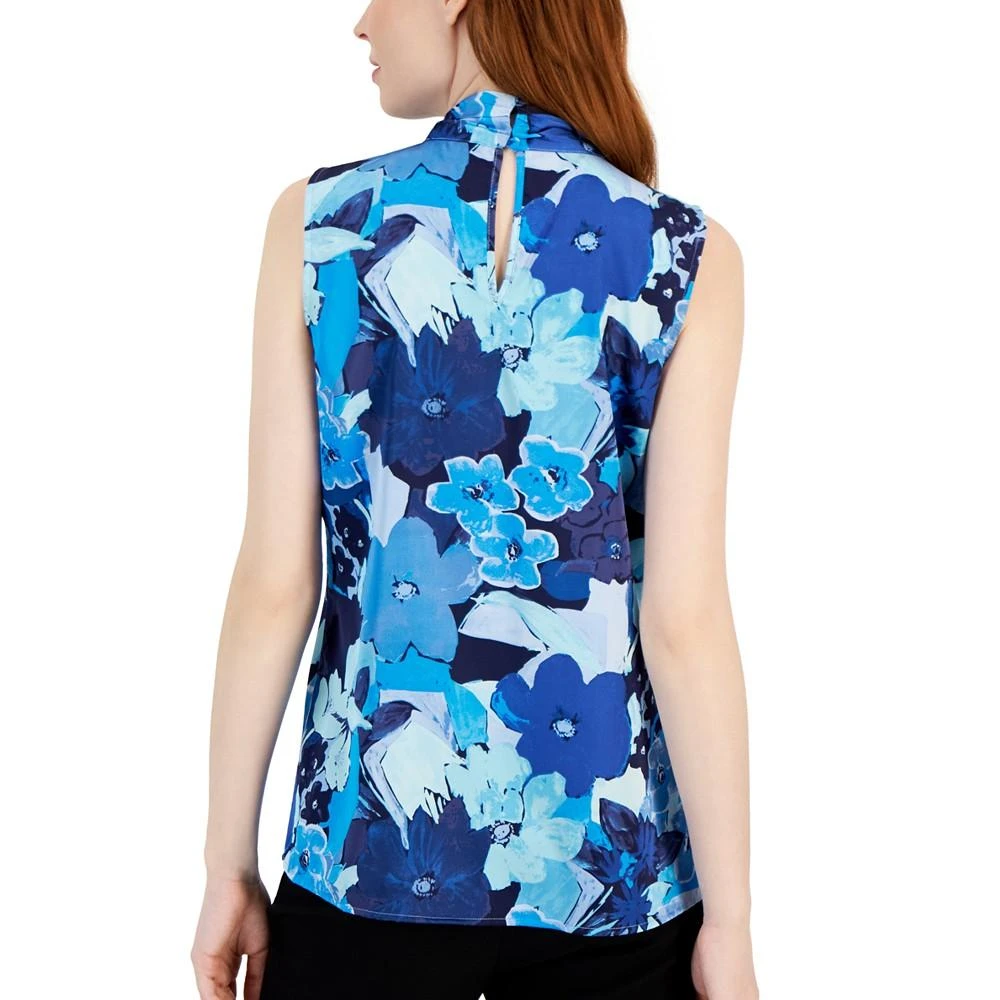 商品Tahari|Women's Printed Sleeveless Bow-Neck Blouse,价格¥173,第2张图片详细描述