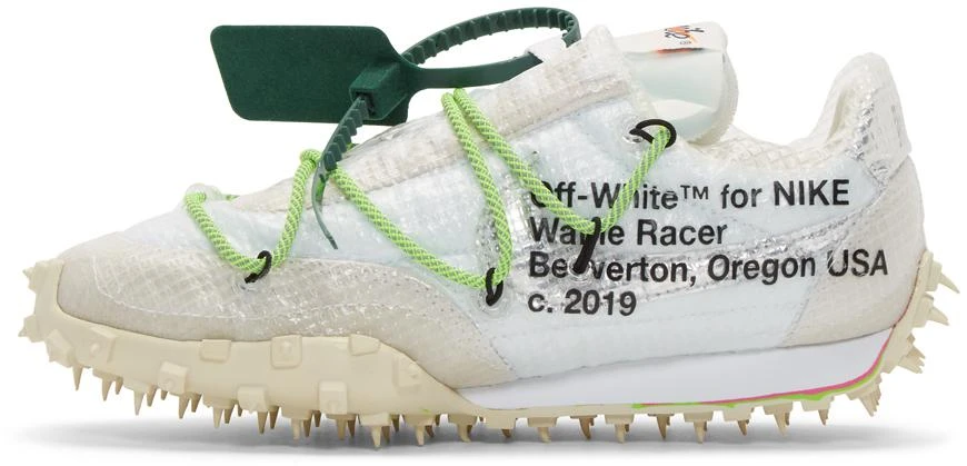 商品NIKE|White Off-White Edition Waffle Racer运动鞋,价格¥1178,第3张图片详细描述