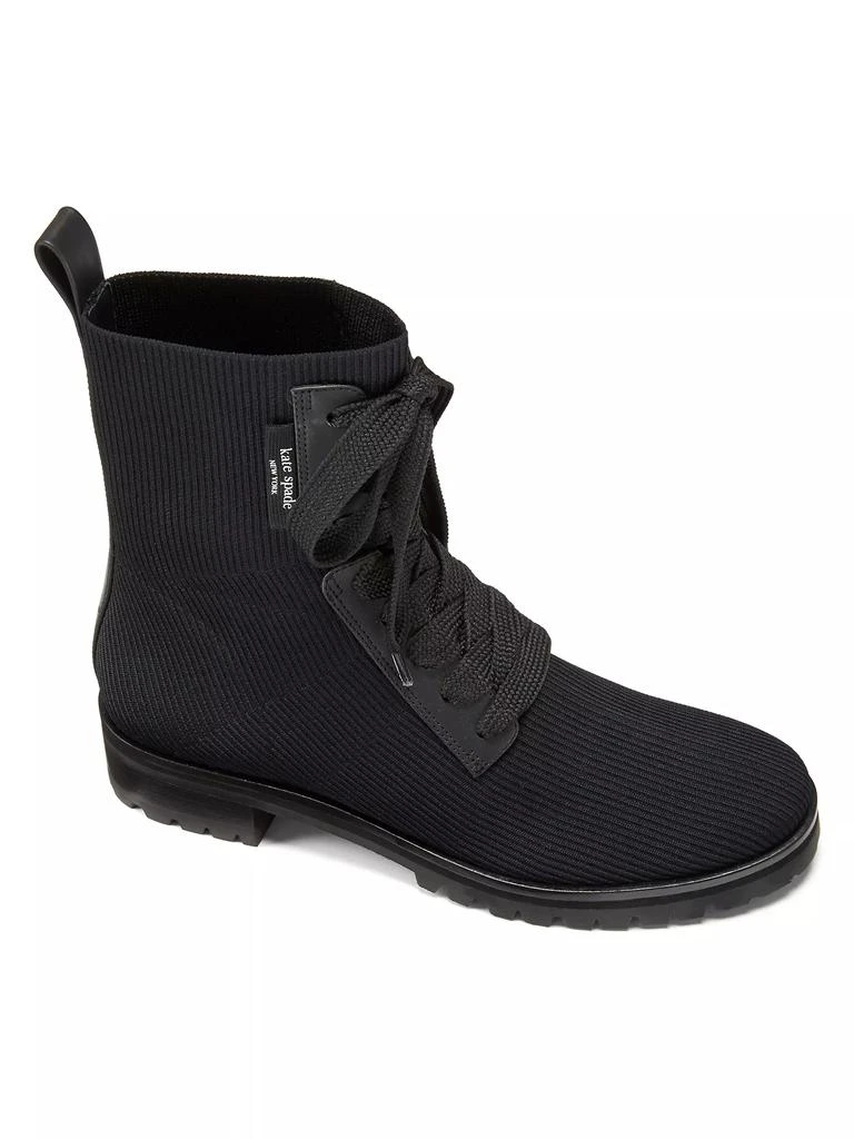 商品Kate Spade|Merigue Rib-Knit Combat Boots,价格¥746,第2张图片详细描述