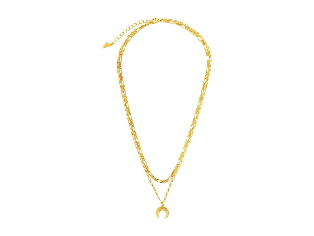 商品Sterling Forever|Layered Chain Necklace with Horn Pendant,价格¥482,第2张图片详细描述