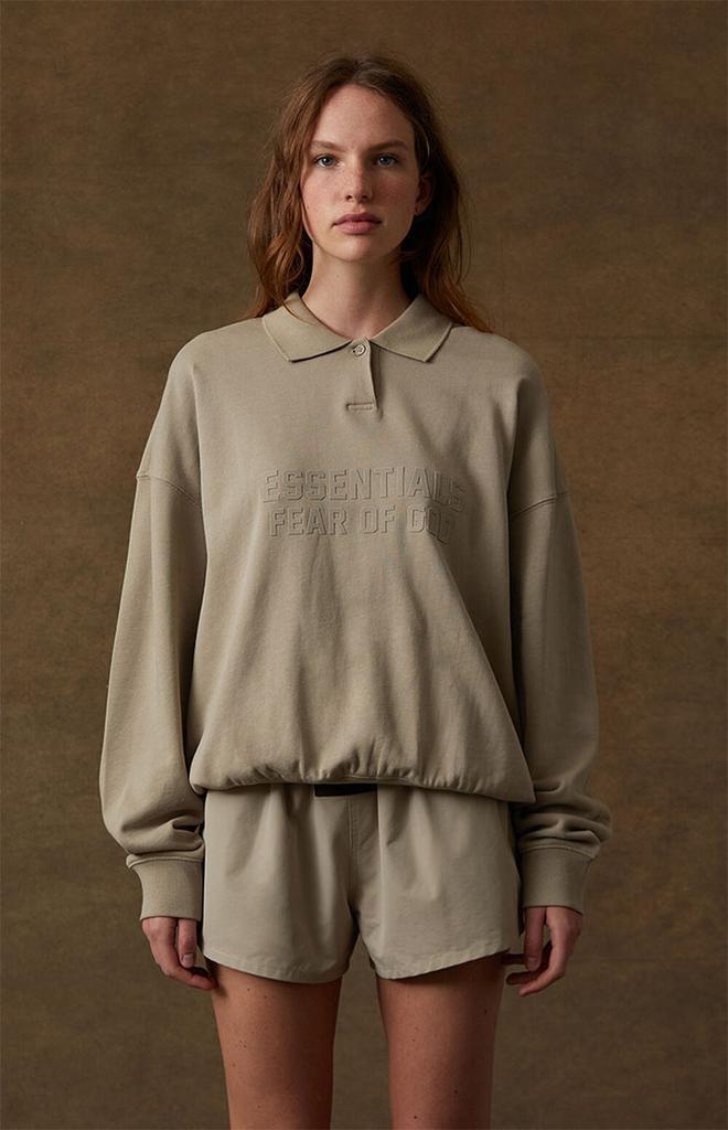 商品Essentials|Women's Smoke Long Sleeve Polo Sweatshirt,价格¥538,第4张图片详细描述