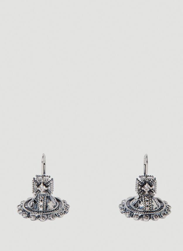 Glenda Orb Drop Earrings in Silver商品第1张图片规格展示