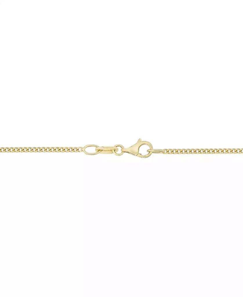 商品Macy's|Polished ID Tag Pendant 18" Curb Link Chain Necklace in 10k Yellow Gold,价格¥2330,第4张图片详细描述