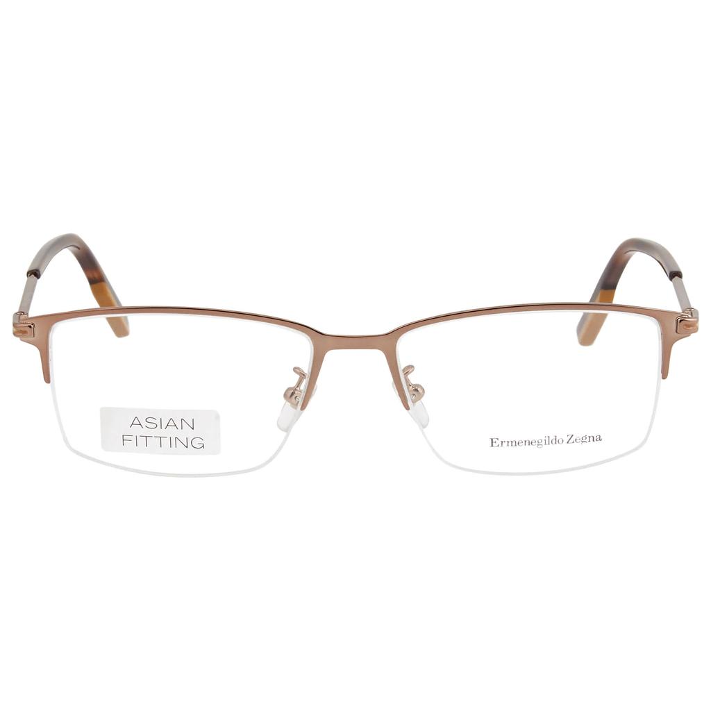 Ermenegildo Zegna Mens Brown Square Eyeglass Frames EZ5155-D03655商品第2张图片规格展示