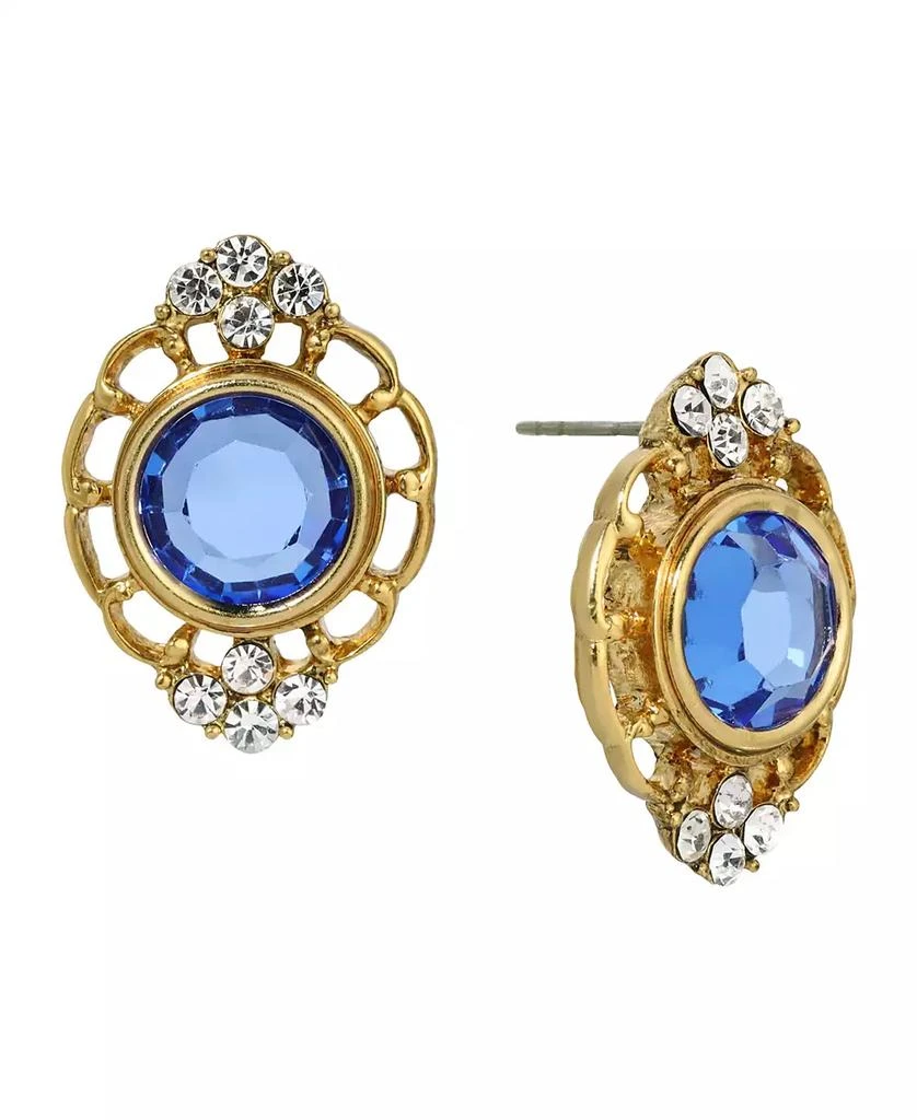 商品2028|Crystal Filigree Button Earrings,价格¥329,第1张图片