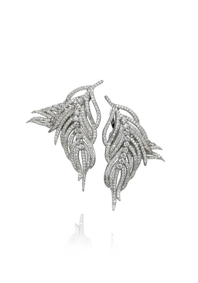 商品APPLES & FIGS|Hermes feather earrings,价格¥3705,第1张图片