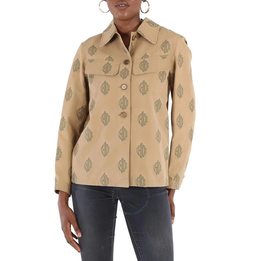 商品Chloé|Ladies Beige Embroidered Shirt Jacket,价格¥3480,第1张图片