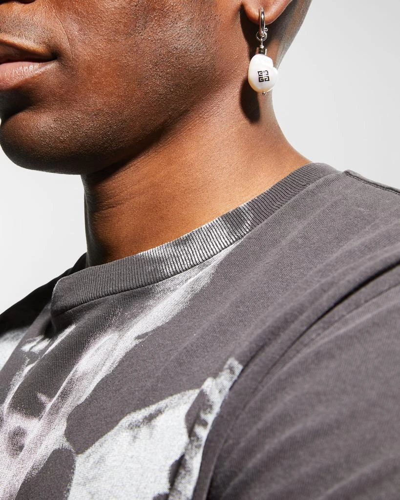 商品Givenchy|x Josh Smith Men's 4G Pearl Hoop Earring,价格¥2483,第2张图片详细描述