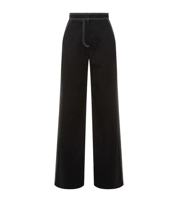商品Self Portrait|Wide Leg Canvas Trousers,价格¥2294,第1张图片