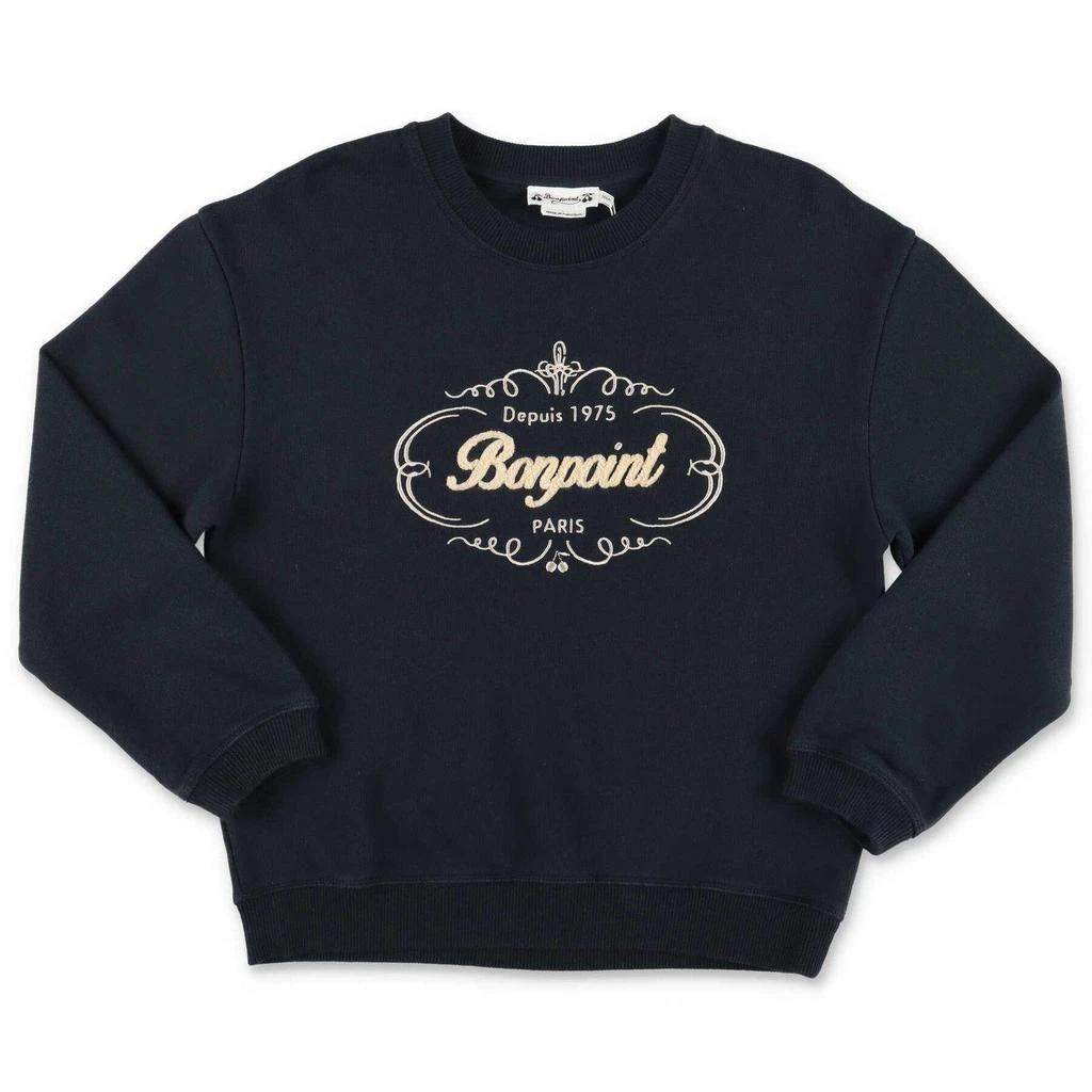 商品Bonpoint|Bonpoint Logo Flocked Long-sleeved Sweatshirt,价格¥1298,第1张图片