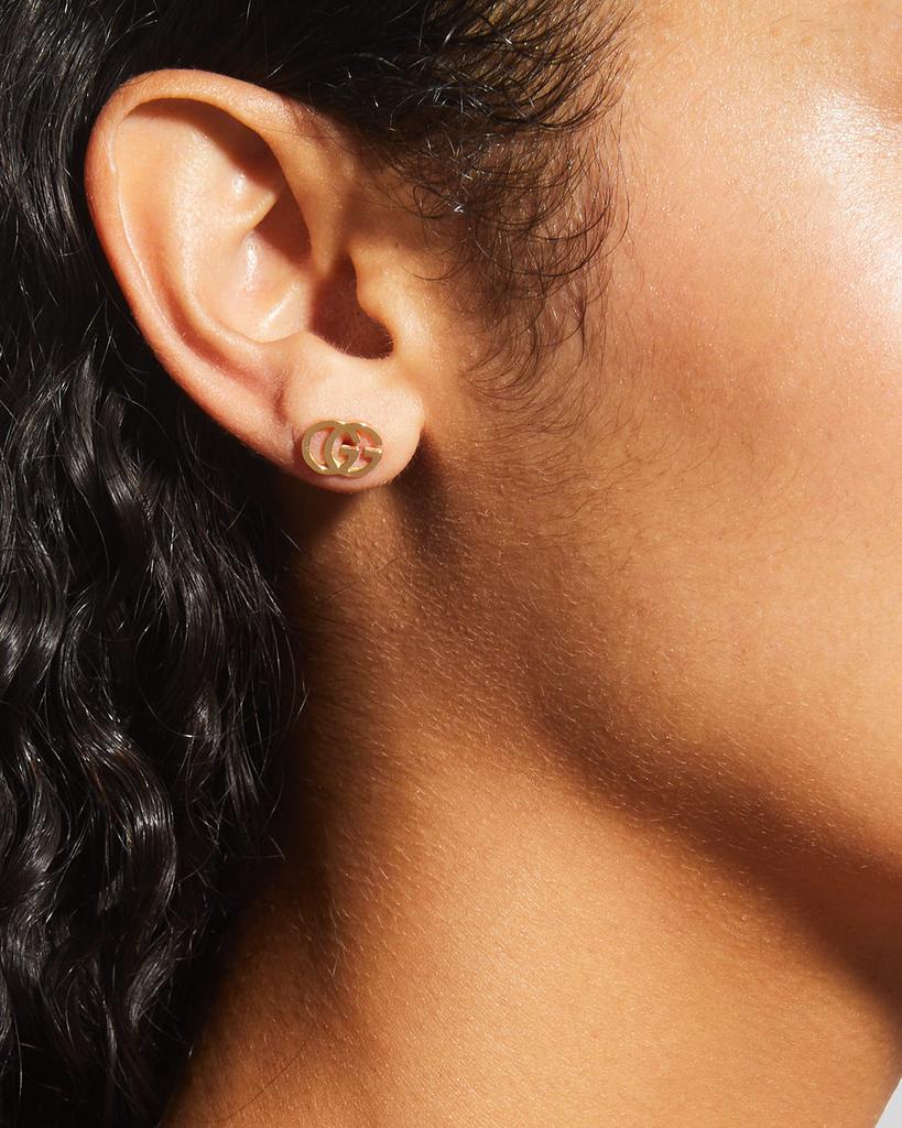 18K Gold Running G Stud Earrings商品第2张图片规格展示