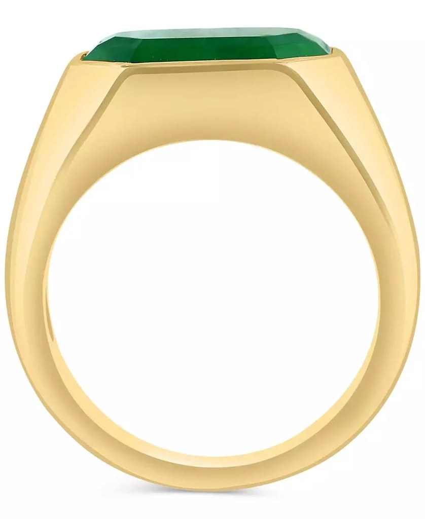 商品Effy|EFFY® Men's Jade Octagon Ring in 14k Gold-Plated Sterling Silver,价格¥4821,第3张图片详细描述