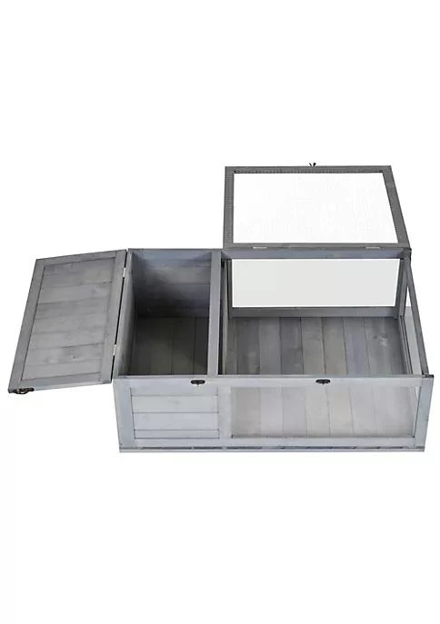 商品Pawhut|Wood Tortoise House Indoor Outdoor Turtle Habitat Reptile Cage For Lizards Geckos 36 X 24 X 12,价格¥947,第2张图片详细描述