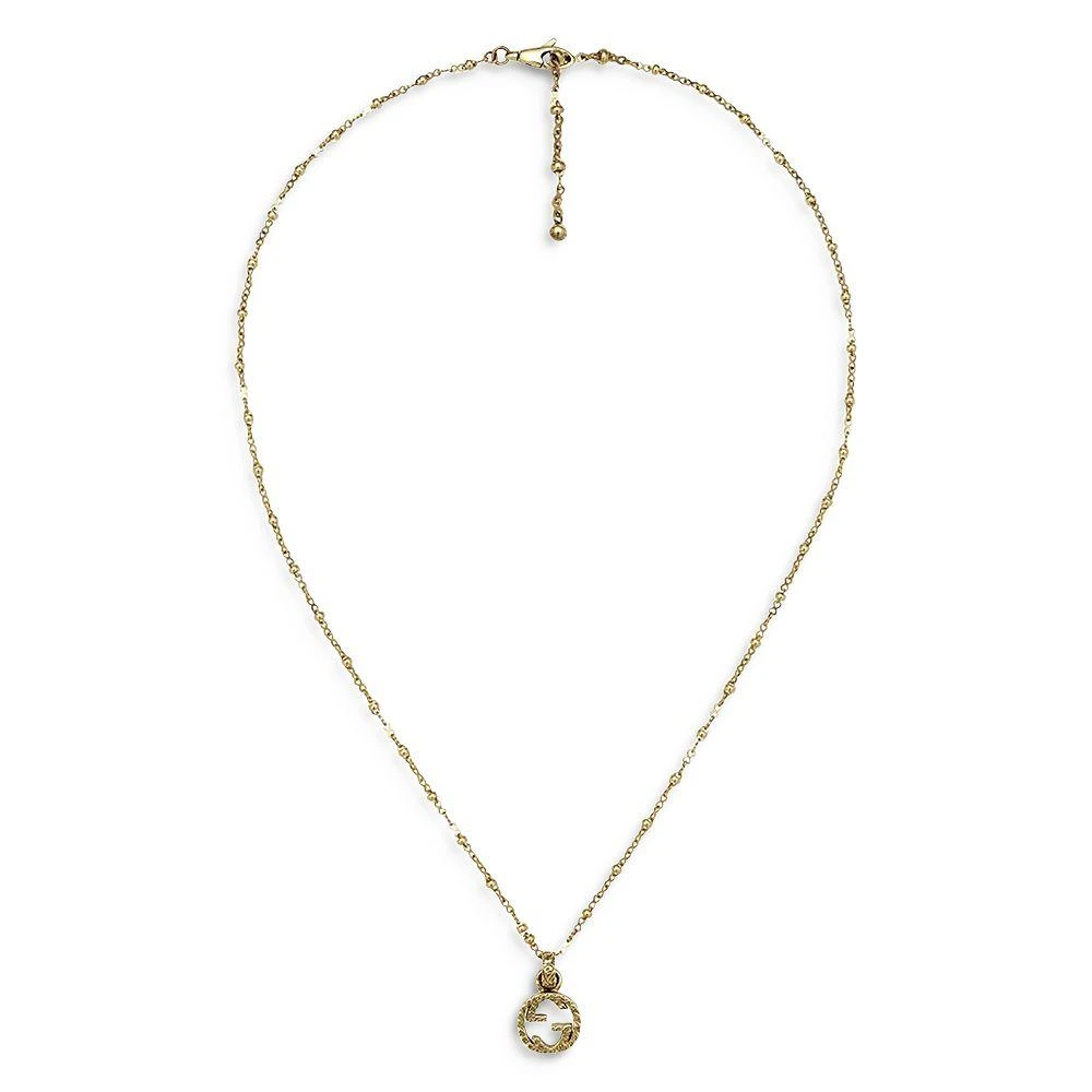 商品Gucci|18K Yellow Gold Interlocking G Pendant Necklace, 15-16.5",价格¥14511,第1张图片