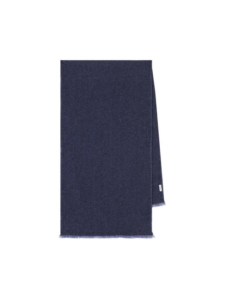 商品Brunello Cucinelli|Brunello Cucinelli Scarves in Blue Colored,价格¥7509,第1张图片