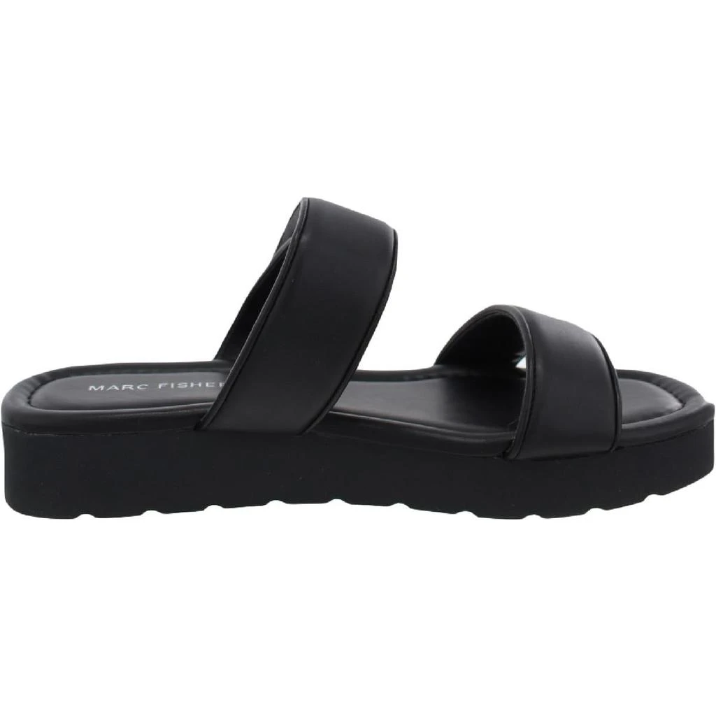 商品Marc Fisher|Marc Fisher Womens Kina Faux Leather Slip On Slide Sandals,价格¥162,第3张图片详细描述