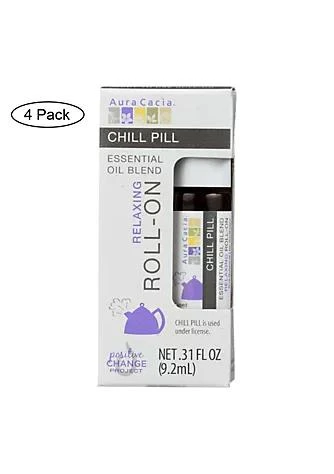 商品Aura Cacia|Roll On Essential Oil - Chill Pill - Case of 4 - .31 fl oz,价格¥264,第1张图片