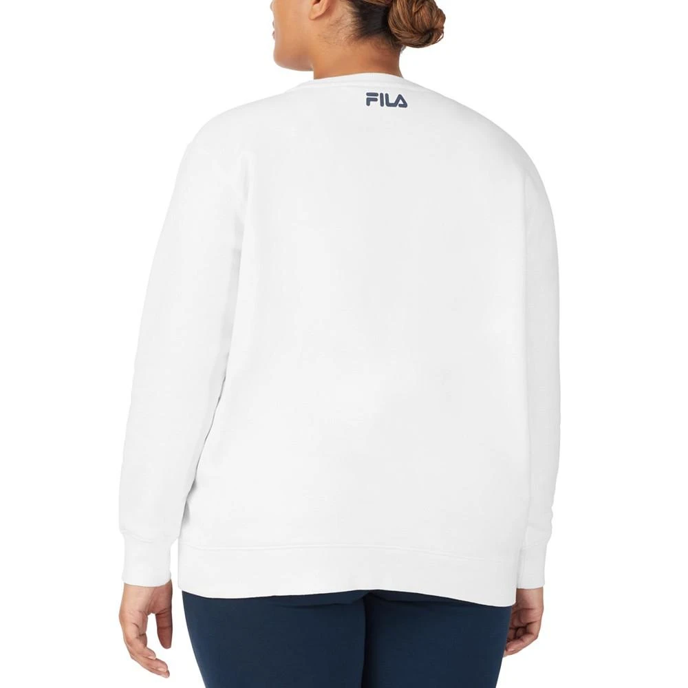 商品Fila|Plus Size Araceli Crewneck Logo Long-Sleeve Sweatshirt,价格¥190,第2张图片详细描述