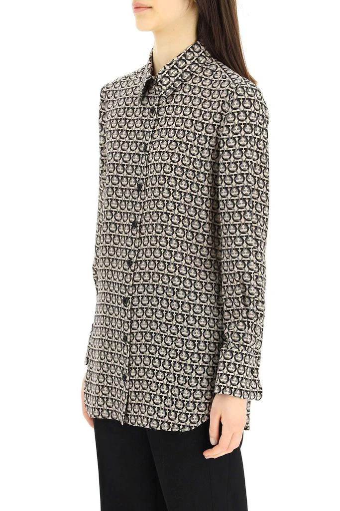 商品Salvatore Ferragamo|Salvatore ferragamo gancini silk shirt,价格¥4973,第4张图片详细描述