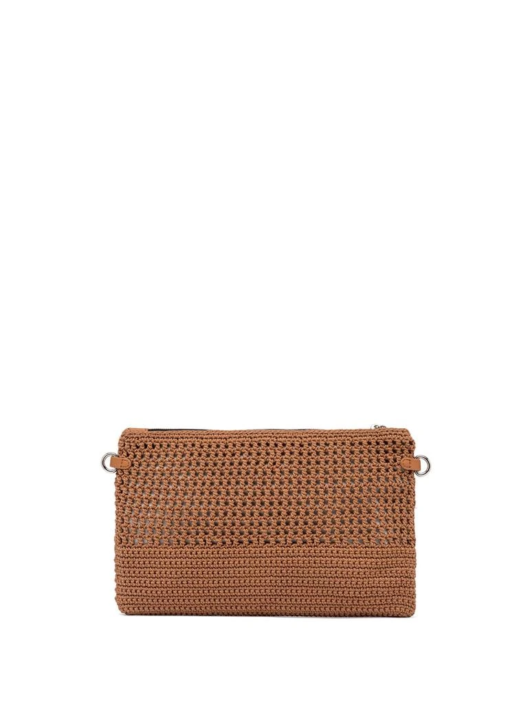 商品GIANNI CHIARINI|Victoria Leather Clutch Bag In Crochet Fabric,价格¥735,第3张图片详细描述