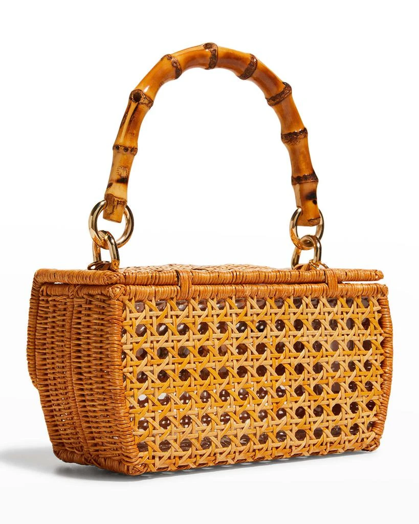 商品SERPUI|Scarlett Wicker Top-Handle Bag,价格¥1212,第3张图片详细描述