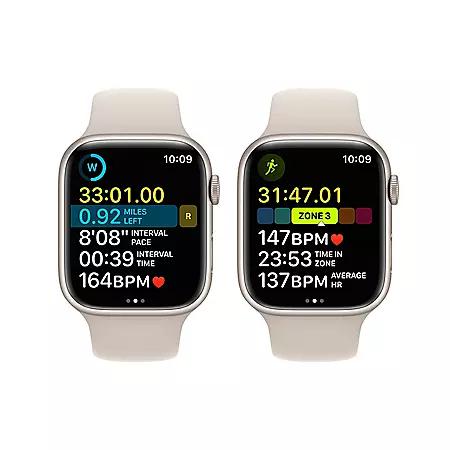 Apple Watch Series 8 GPS + Cellular 45mm Aluminum Case with Sport Band (Choose Color and Band Size)商品第7张图片规格展示